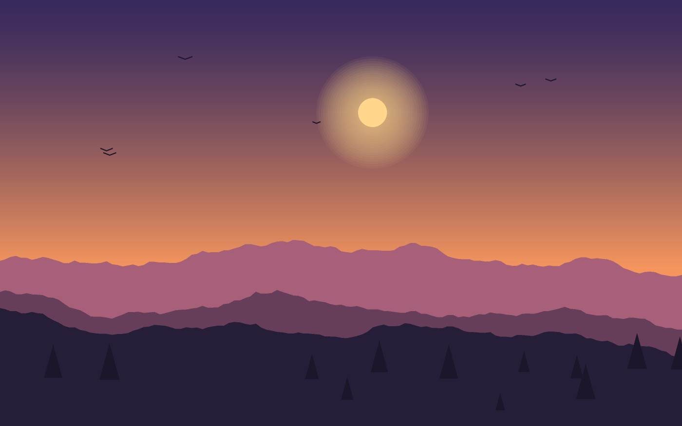 Illustrazione di un paesaggio